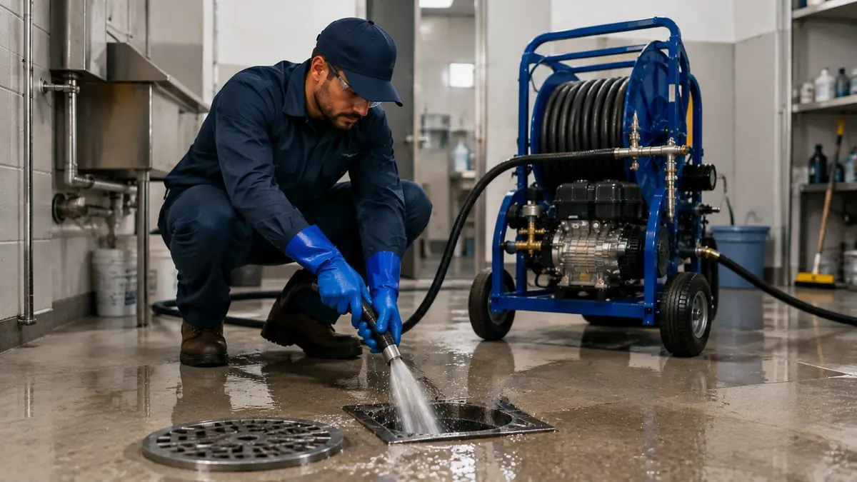 Floor Drain Hydro Jet Cleaning in South Pasadena