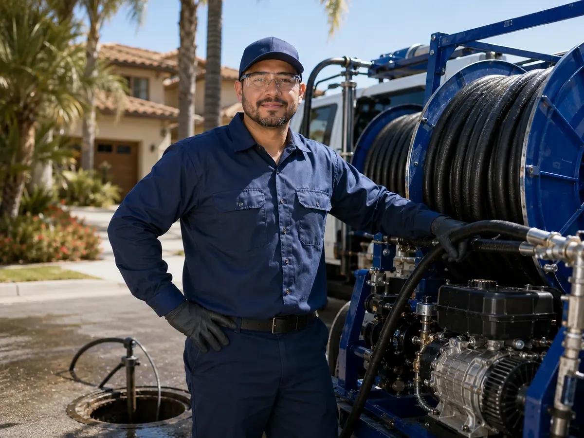 Hydro jet sewer cleaning in South Pasadena