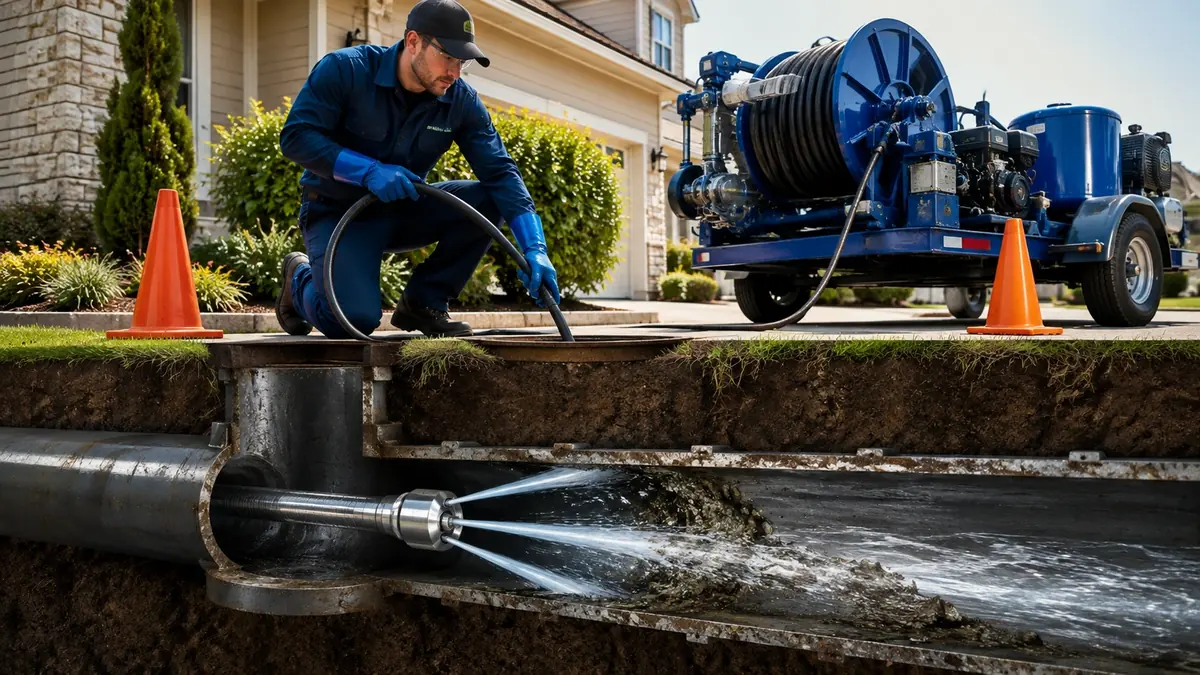 Main Sewer Line Hydro Jet Cleaning in South Pasadena