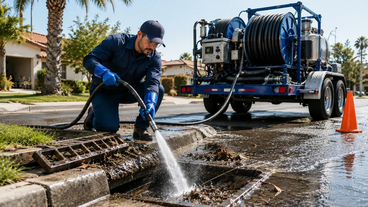 Storm Drain Hydro Jet Cleaning in South Pasadena